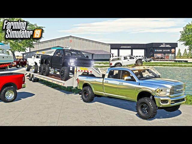 CUSTOMIZING OUT TRUCKS FOR RCC! (CHROME DODGE, 6X6 F-550 & MORE) | FARMING SIMULATOR 2019