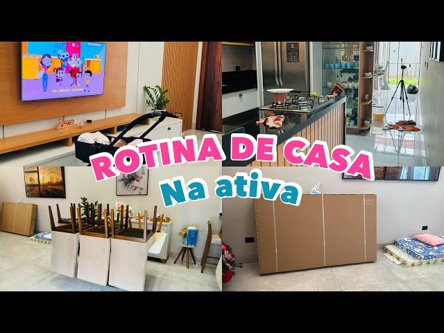 ROTINA DE CASA COM UMA BEBÊ DE 4 MESES + LIMPEZA NA CASA + OBRA + COMPREI UMA TV DE 75 POLEGADAS 