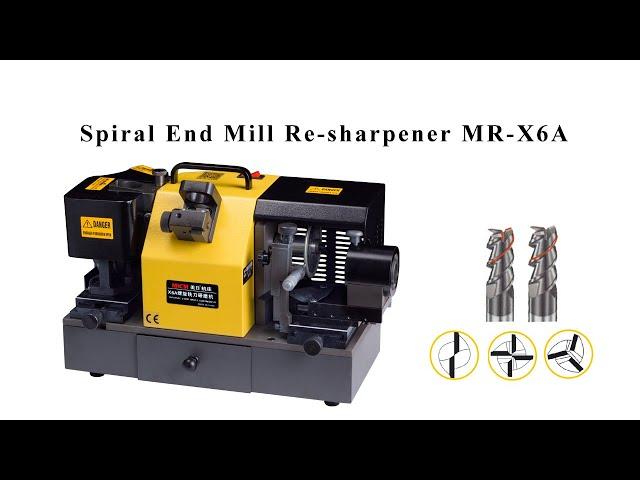 So easy to grind the end mill's flute by MRCM end mill sharpener MR-X6A