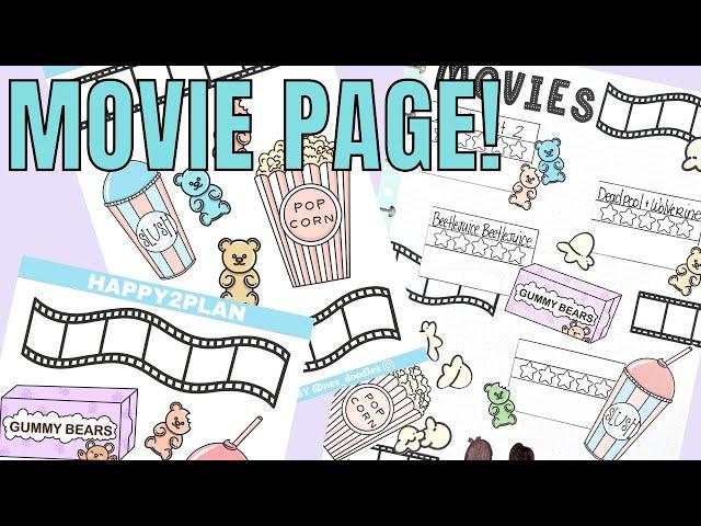 Special Movie Page for My Planner | Patreon Exclusive Stickers | Plan With Me