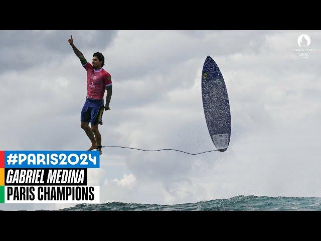 Gabriel Medina with the highest wave score in Olympic history ‍️| Paris Champions