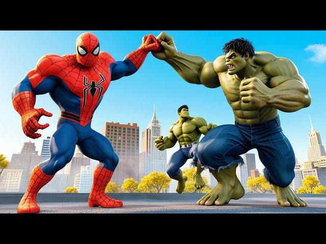 TEAM SUPERHERO RESCUE FAMILY SPIDERMAN vs FAMILY HULK, SUPER-GIRL, SUPER MAN | LIVE ACTION STORY #4