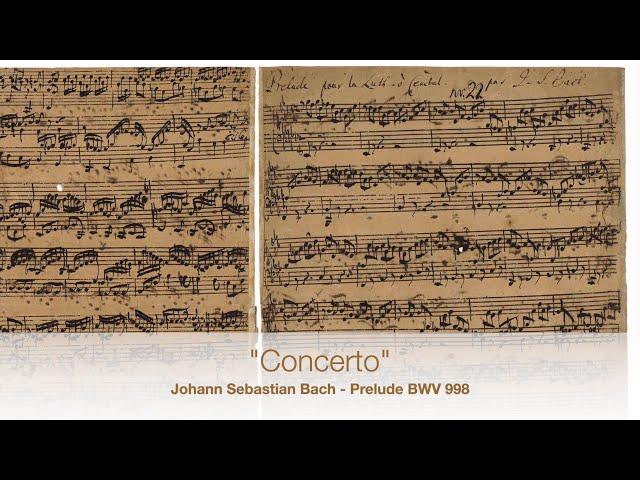 Bach J. S. - Prelude BWV 998 - Alberto Crugnola: Baroque Lute - Serie "Concerto".