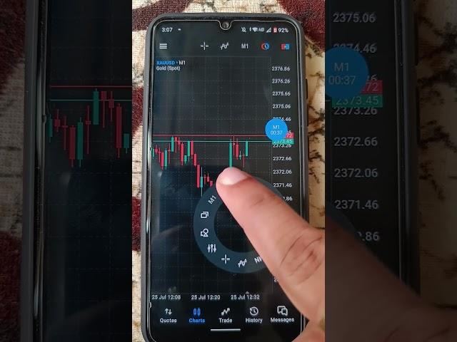 How to Add Candle Countdown Timer in Metatrader 5 Mobile App #metatrader #forex #xauusd