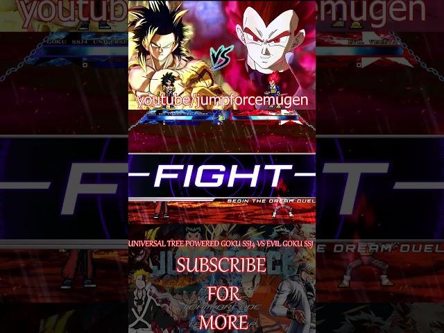 UNIVERSAL TREE POWERED GOKU SSJ4 VS EVIL GOKU SSJ #dragonballzmugenapkforandroid #anime #games