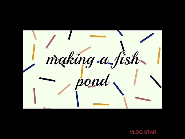Making a fish pond