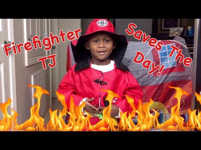 Firefighter TJ Saves The Day | Pretend Play