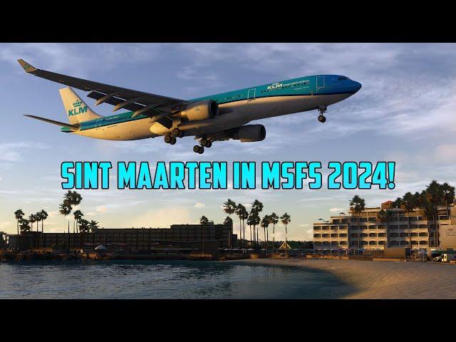 ️ KLM A330 LANDING into Sint Maarten! ️ EHAM  TNCM ️ MSFS 2024