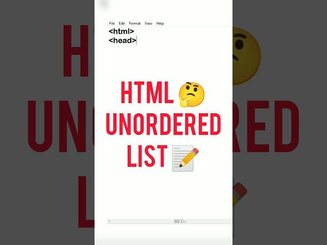 Unordered List in HTML #shorts #html #coding #programming #trending #unorderlist