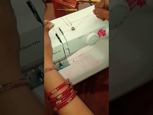 How To Use Automatic Needle Threader In Usha Janome Allure DLX Sewing Machine #usha#shorts #
