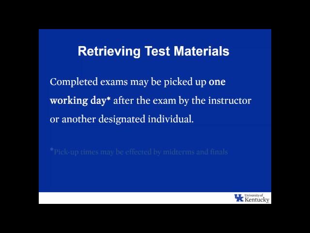 Scheduling an Exam at the Accommodated Testing Center