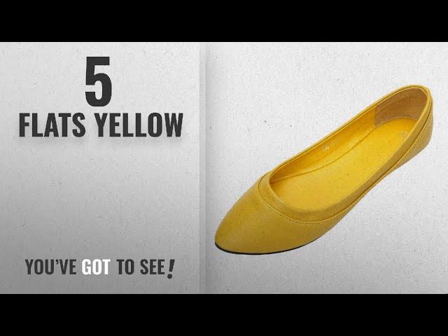 Top 5 Flats Yellow [2018]: MAIERNISI JESSI Women's Pointed Toe Ballet Flat Cute Casual Comfort