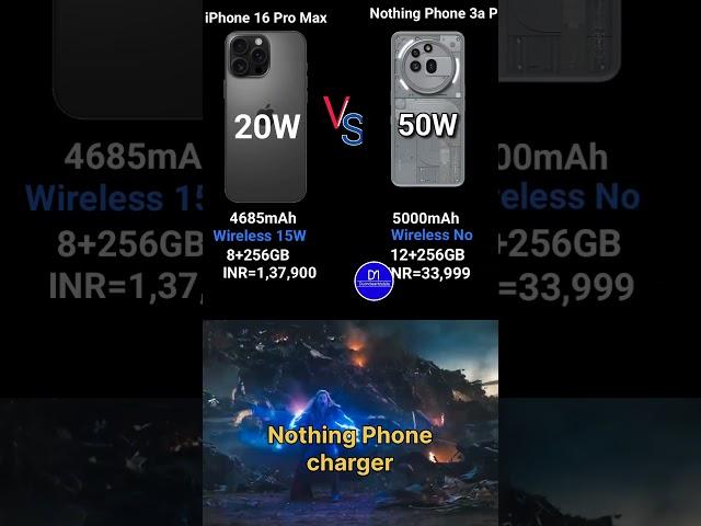 iPhone 16 Pro Max Vs Nothing Phone 3a Pro Spexs Comparison...#fun