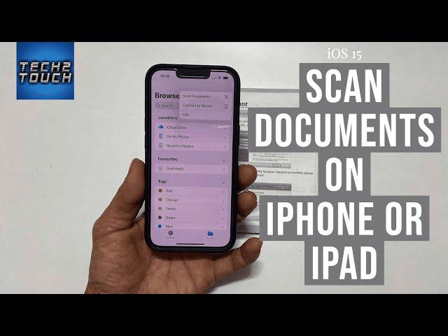 How to scan a document and make PDF in iPhone, iPhone 13, iPhone 12 or iPad (iOS 15)