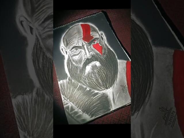 Kratos Drawing Sketch | Realistic Pencil Art | God of War #shorts #kratos #art #shortsart #trending