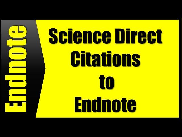 How To Export Citation From Sciencedirect To Endnote