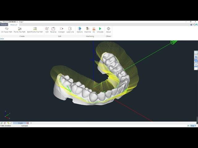 CAM Operation DEMO by Zhiyin Dental