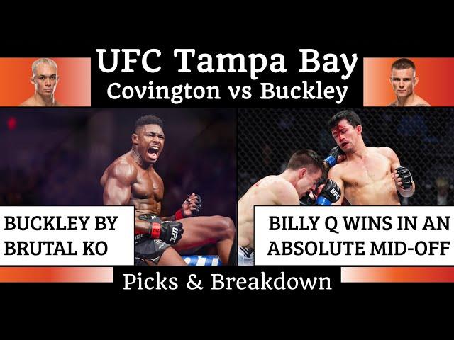 UFC Tampa Bay : Covington vs Buckley (Picks & Breakdown)