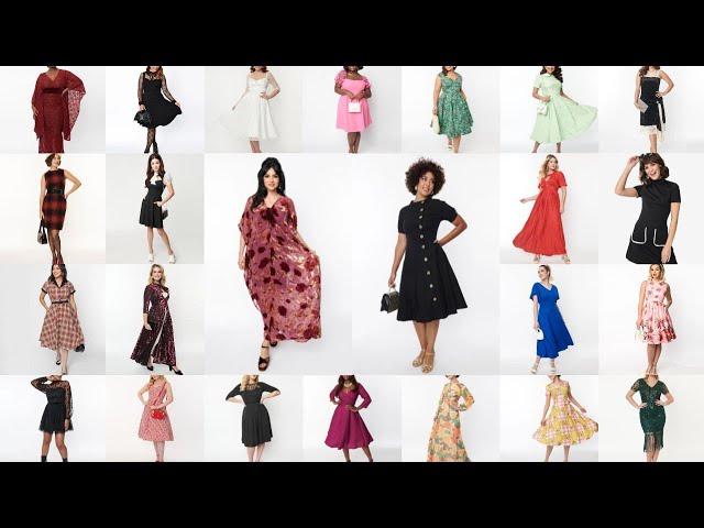 24 outfit ideas Vintage collection Classic retro dresses for ladies Fashion clothing style 1950s