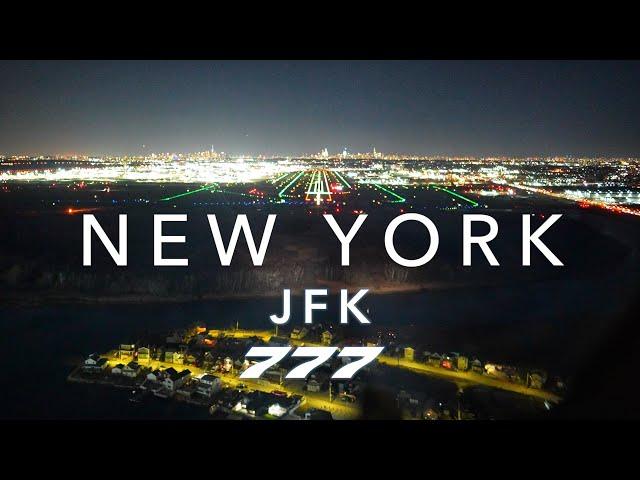 NEW-YORK JFK | BOEING 777 LANDING 4K