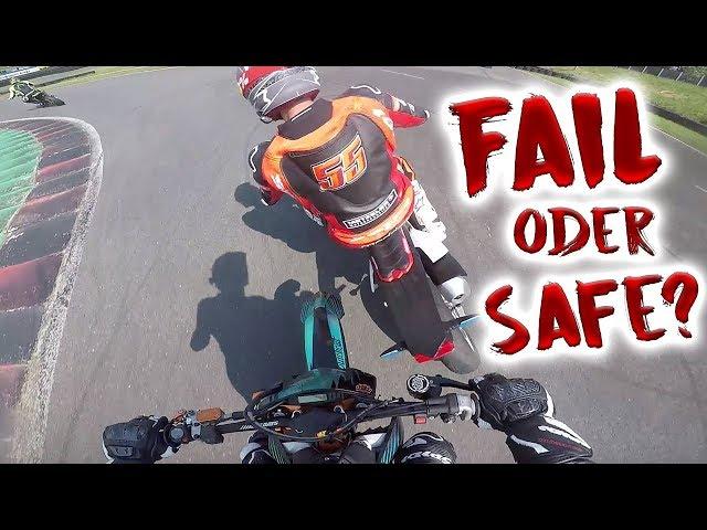 Supermoto Rennstrecke mit der EXC! | Kollision mit Meddes