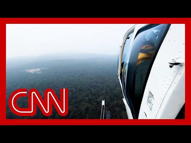 See the Australian fires from the sky