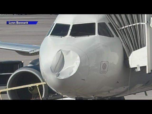 Dented Delta plane's nose causes passengers concern at DIA