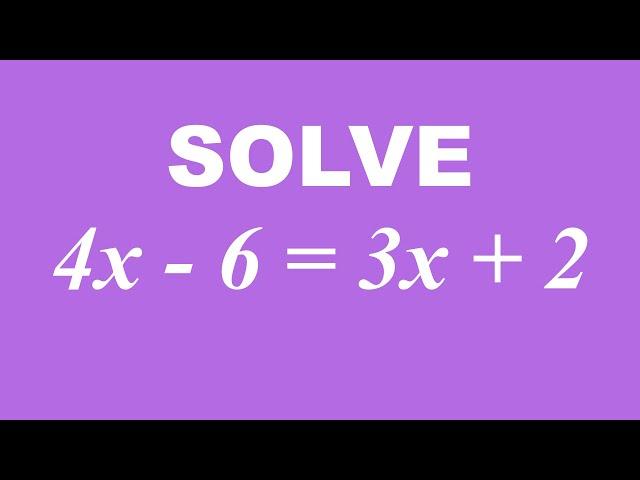 How to solve a linear equation with an unknown on both sides