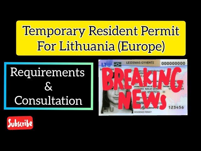 How to Apply for TRP | Lithuania | Requirements | Consultation Booking