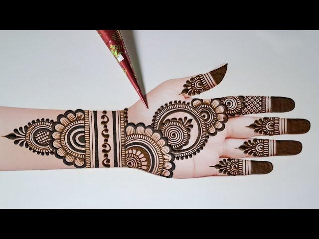 Very beautiful stylish mehndi design| easy front hand mehndi design| mehandi ka design| mehndi