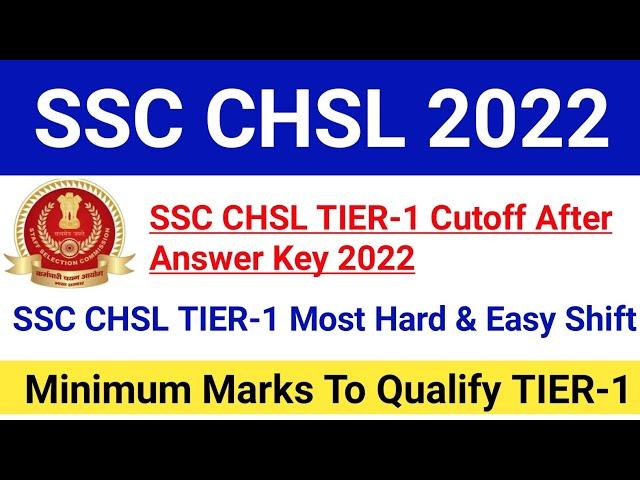 SSC CHSL TIER-1 Cutoff After Answer Key 2022|SSC CHSL TIER-1 Normalisation Cutoff 2022|#ssc #chsl