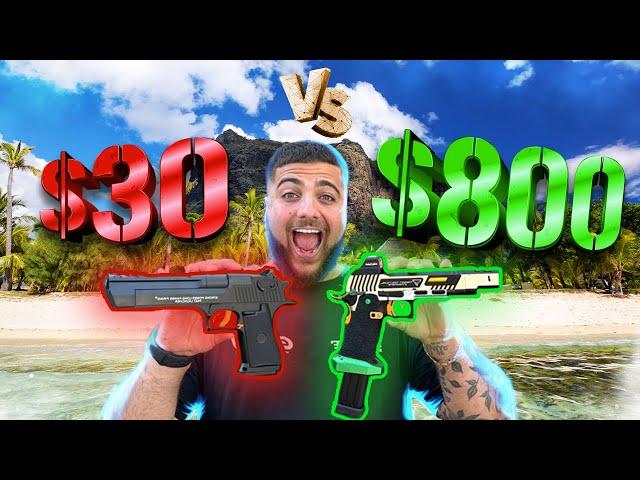 $30 VS $800 Gel Blaster Pistol! (INSANE)