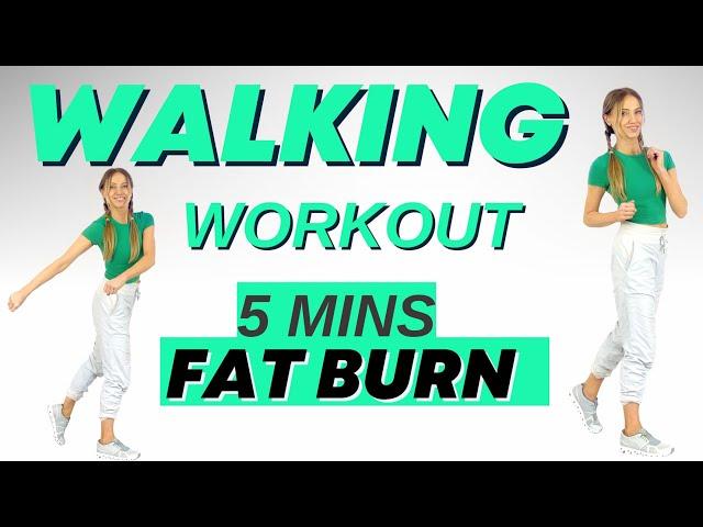 5 Minute Walking Workout | Quick Indoor Walk | Walking Exercises for Weight Loss | No Jumping