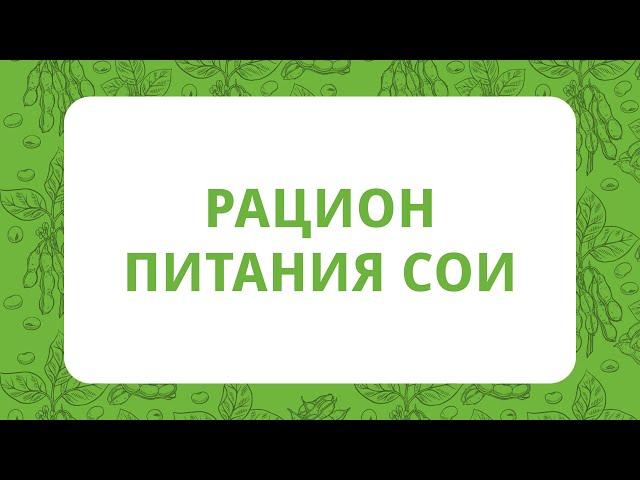 Рацион питания сои | Технология выращивания сои