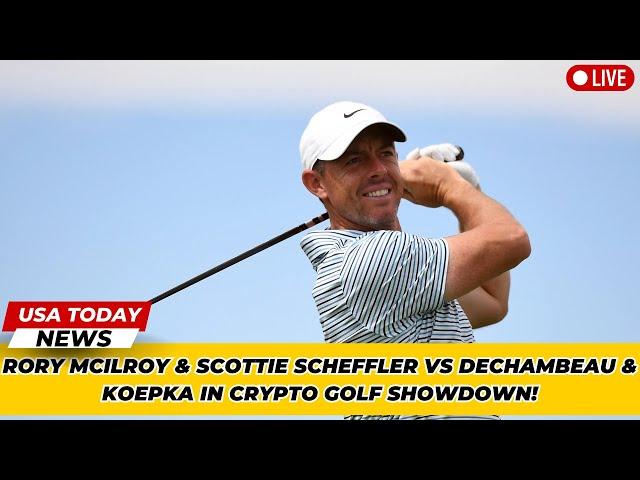 Rory McIlroy & Scottie Scheffler vs DeChambeau & Koepka in Crypto Golf Showdown! । USA TODAY NEWS