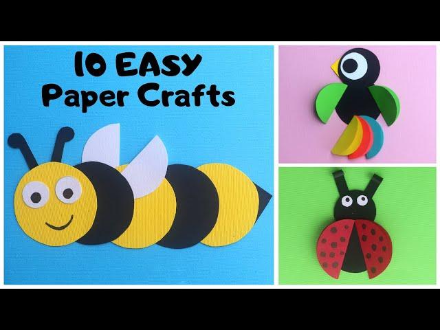 10 Easy Paper Crafts for Kids | Paper Circle Crafts | DIY Paper Toys