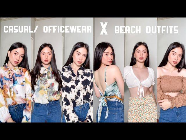 AFFORDABLE CASUAL/ OFFICEWEAR TOPS & BEACH OUTFITS SHOPEE HAUL | Danah Asana (Philippines)