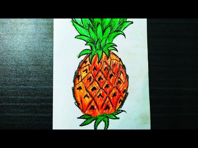 How to draw Pine Apple very easy