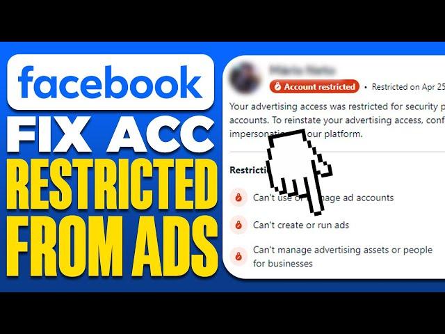 How To Fix Facebook Account Restricted From Advertising (2024)