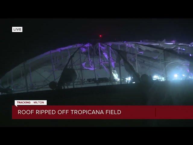 BREAKING: Roof Ripped off Tropicana Field in St. Petersburg