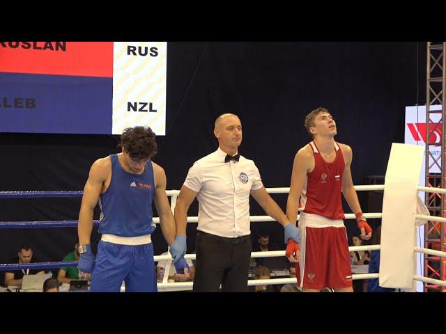 SF YM80kg SHIKHMAMBETOV RUSLAN (RUS) vs TONGA JOSHUA-KALEB (NZL) | IBA YWCHs Budva 2024