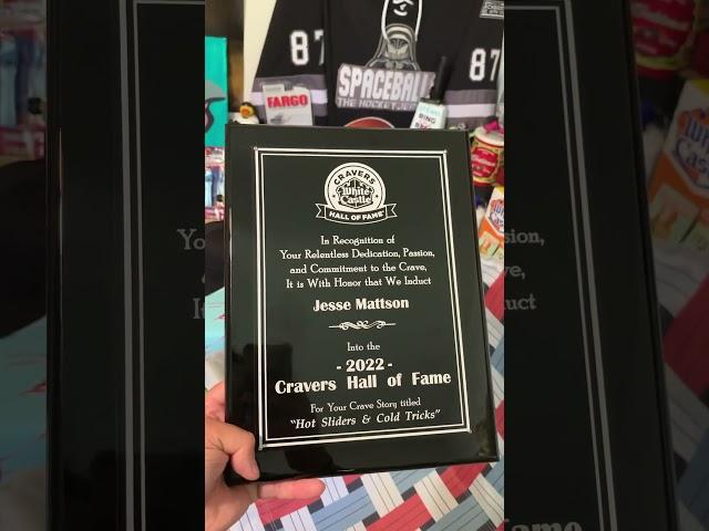 Our Local Big Time TV Show White Castle Hall of Fame Plaque!