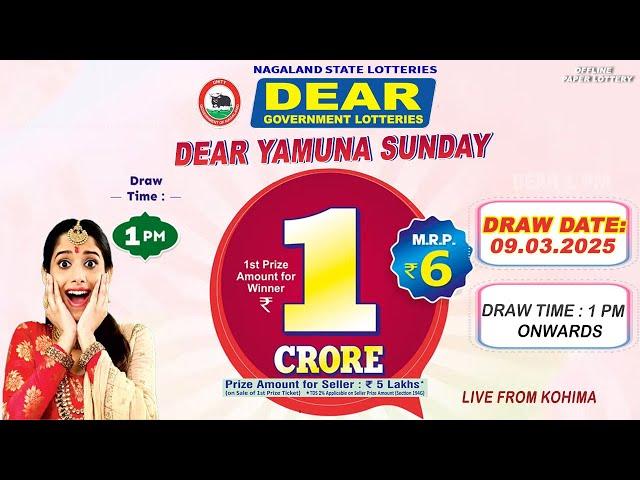 LOTTERY LIVE DEAR 1 PM 09.03.2025 NAGALAND STATE LOTTERY LIVE DEAR LOTTERY LIVE LOTTERY SAMBAD LIVE