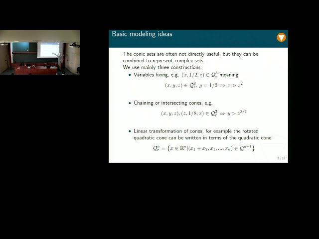 JuMP-dev 2018 | Power and exponential Cones with Mosek | Ulf Worsoe