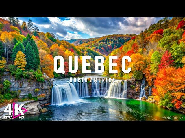 FLYING OVER QUEBEC (4K UHD) - Relaxing Music Along With Beautiful Nature Videos