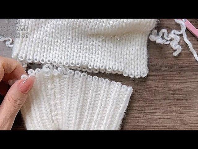 How to shorten the sleeves of a wool sweater