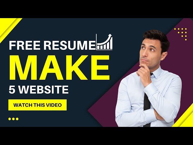 FREE Resume Building Websites | Get Resume Templates for Freshers |By @CSGYAN