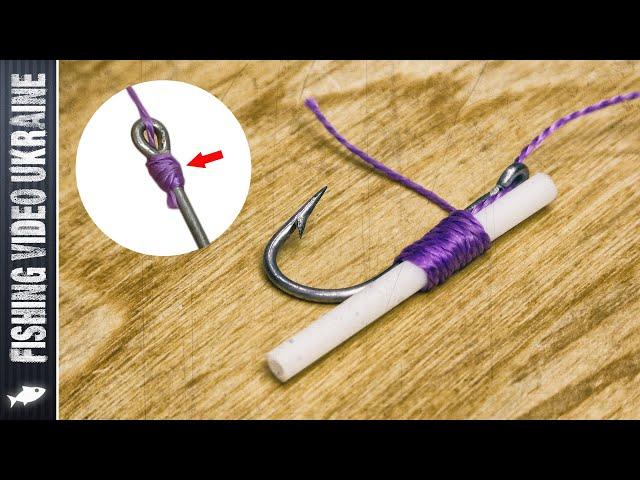 ‼️ THE EASIEST WAY TO TIE A HOOK. LAYHACK WITH A STRAW | @FVU #fishing #hook #lifehack