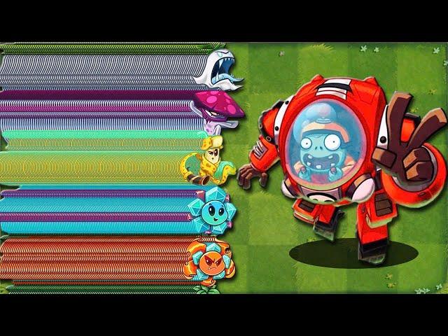 PVZ 2 - Every Plants *100 Vs Z-Mech Zombies LEVEL 50 - Who Will Win?