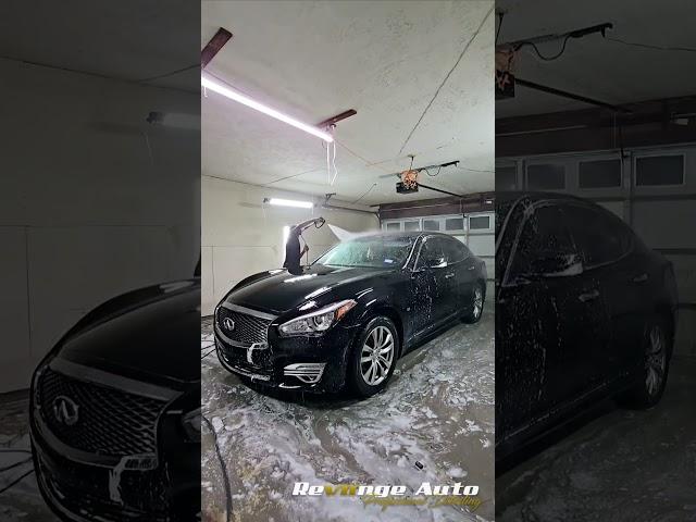 I detailed this Infiniti Q70 for $5 !? #detailing #cars #Infiniti #InfinitiQ70 #drake #shorts